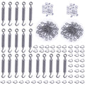 Cable Railing Kit M5 Hook & Eye Turnbuckle Wire Rope Tension M6 Stainless Steel Eyes Screw M3 Aluminum Crimping Loop M3 Stainless Steel Thimble NK08 Pack of 2 H795