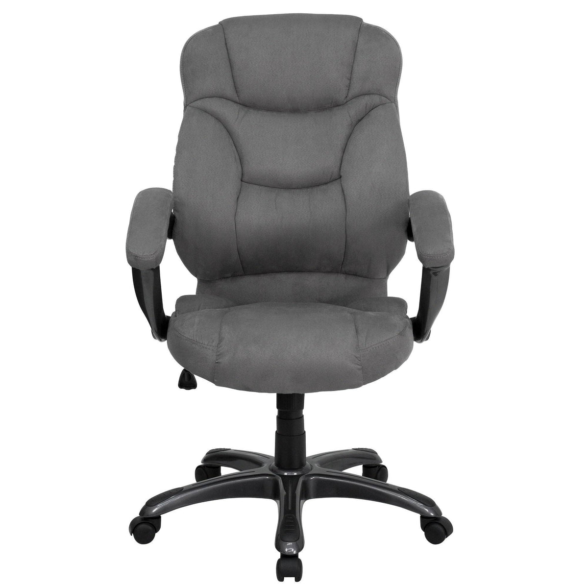 Gray High Back Contemporary Executive Swivel Ergonomic Office Chair with Arms R280
