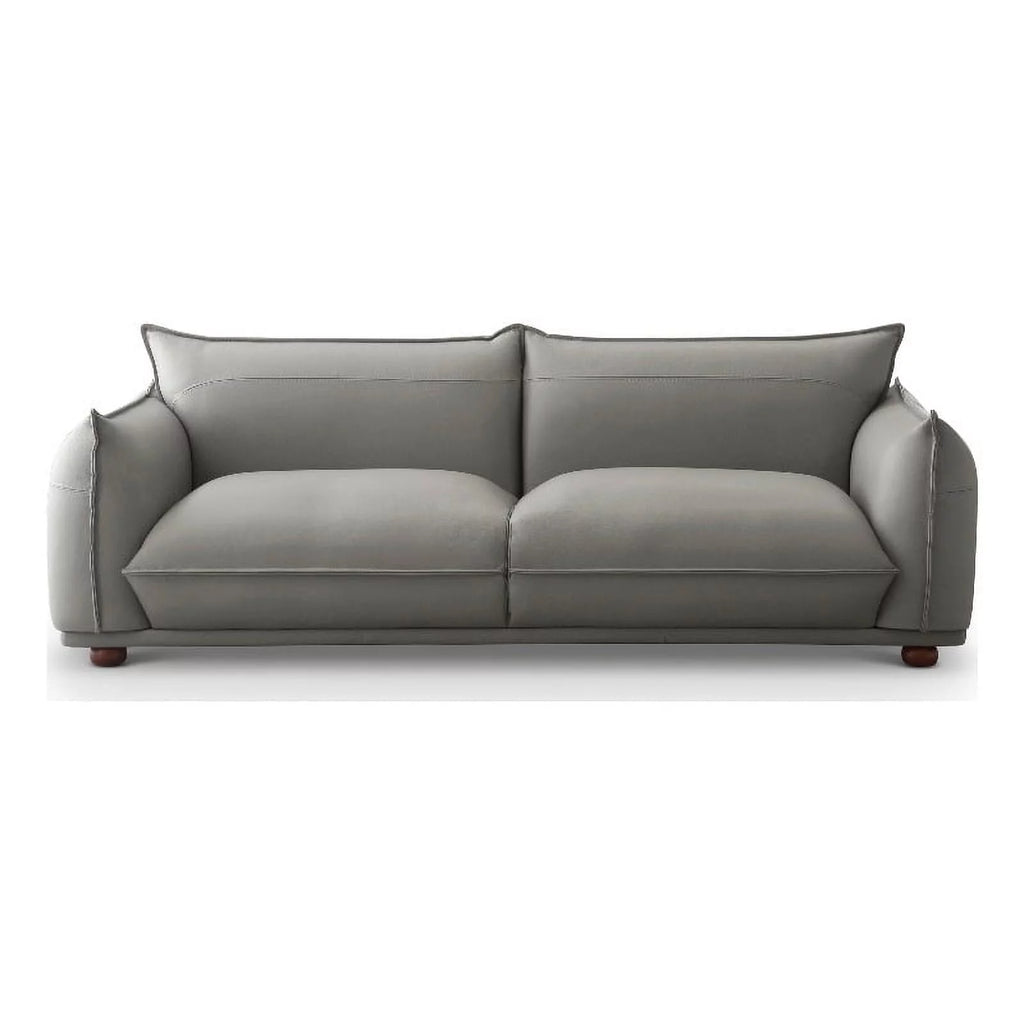 Gray Leather Living Room Couch Q910561