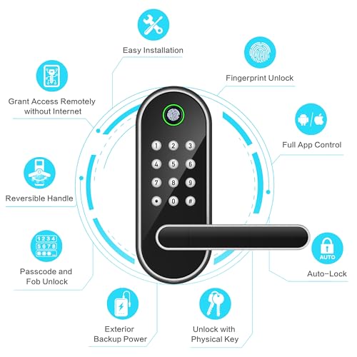 Fingerprint Smart Door Lock Silver M6328
