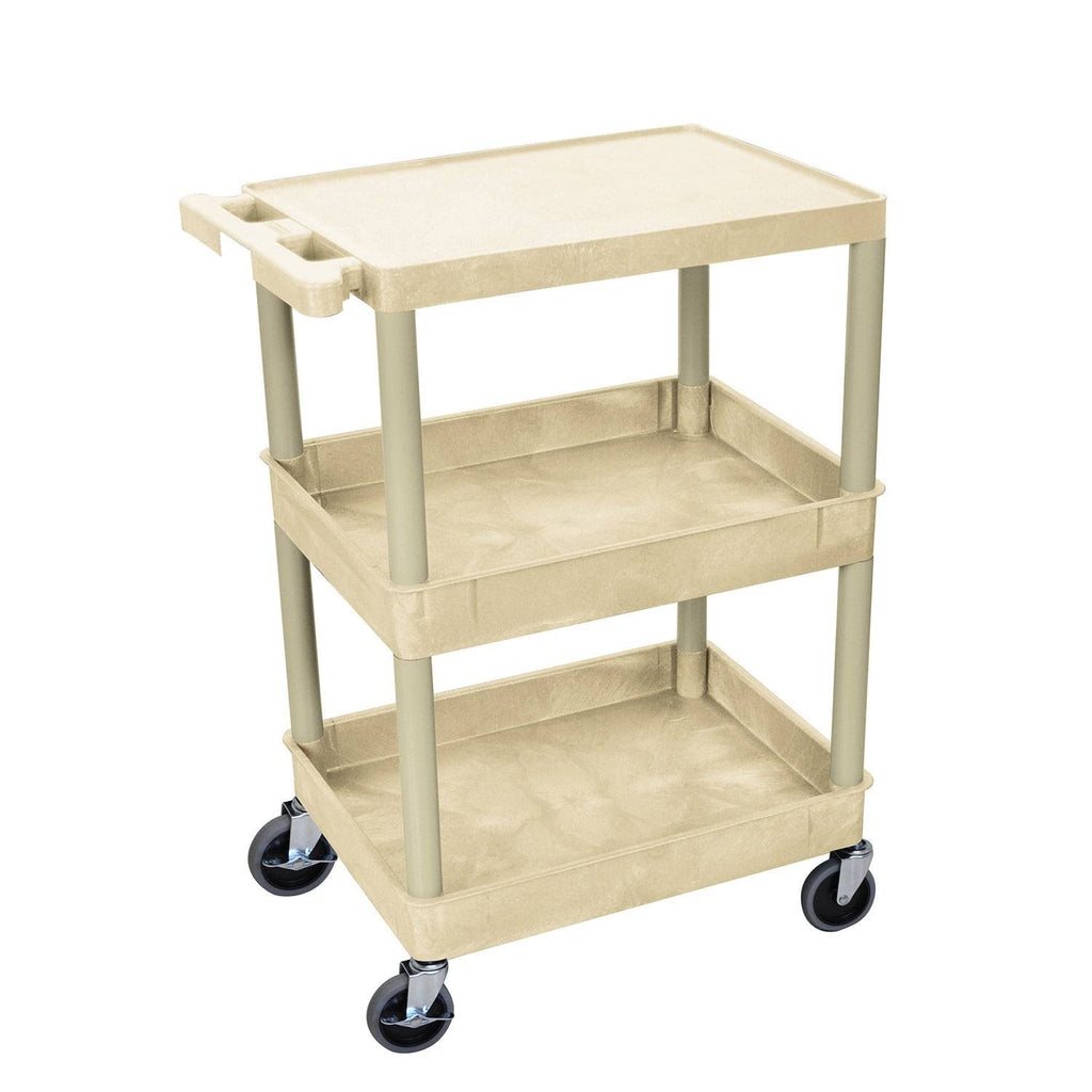 3 Shelf Gray Tub Cart G7098
