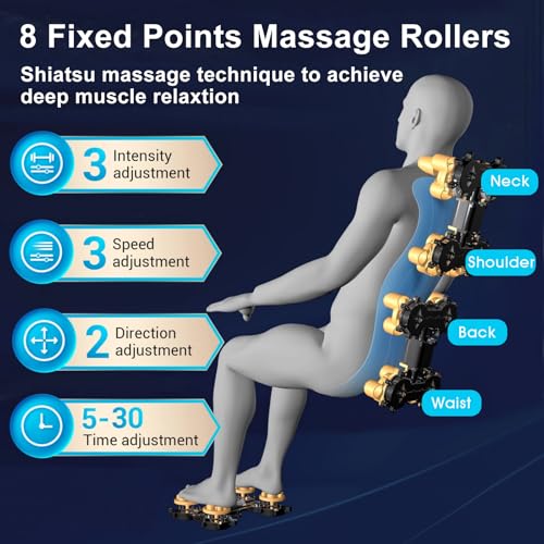 Full Body Zero Gravity Shiatsu Massage Recliner with Heat and Airbags X376405