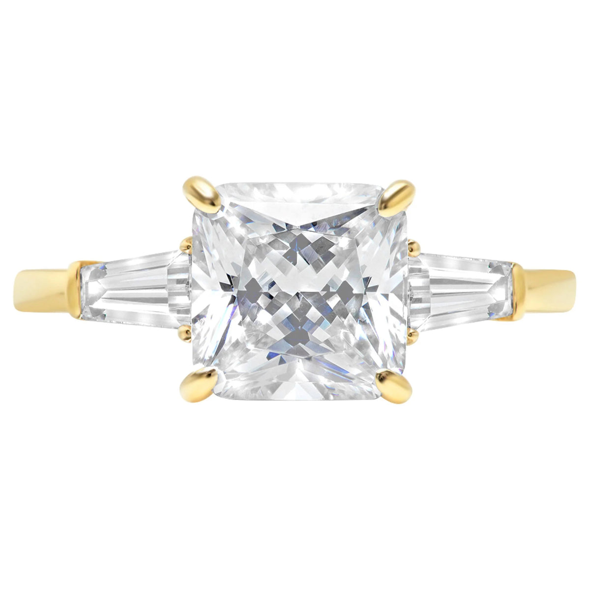 18K Yellow Gold Three-Stone Diamond Engagement Ring T4918