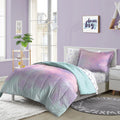Full 7 Piece Pink Polyester Microfiber Comforter Set U301