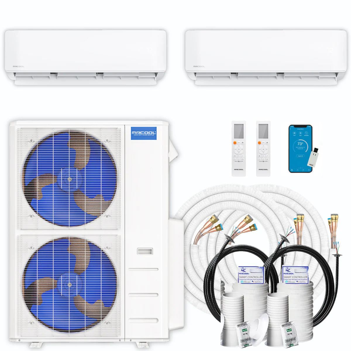 45,000 BTU 2 Zone Ductless Air Conditioner and Heat Pump D1007