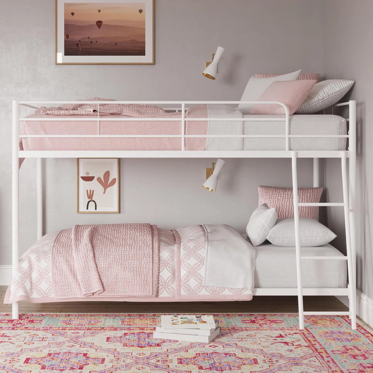 Black Twin-over-Twin Bunk Bed F930
