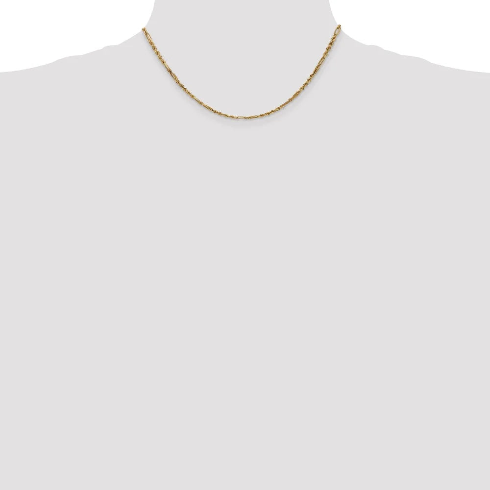 14kt Yellow Gold 2.5mm Milano Rope Chain 16 inch Lobster Clasp M603752