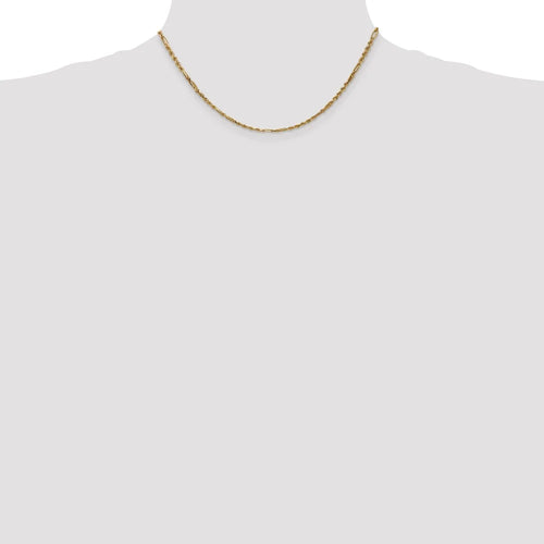 14kt Yellow Gold 2.5mm Milano Rope Chain 16 inch Lobster Clasp M603752
