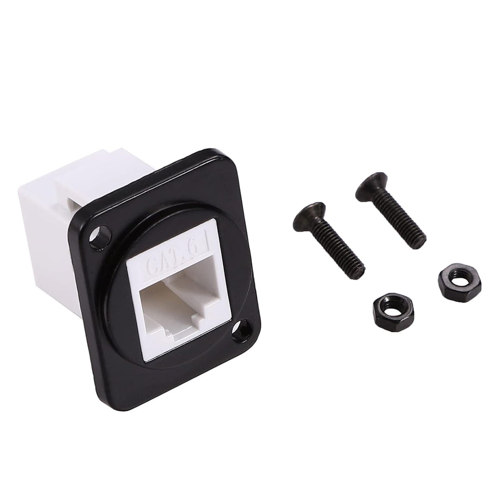 RJ45 Socket Panel Mount Connector, CAT6/CAT5E/CAT5 Female to Female LAN Adapter A652