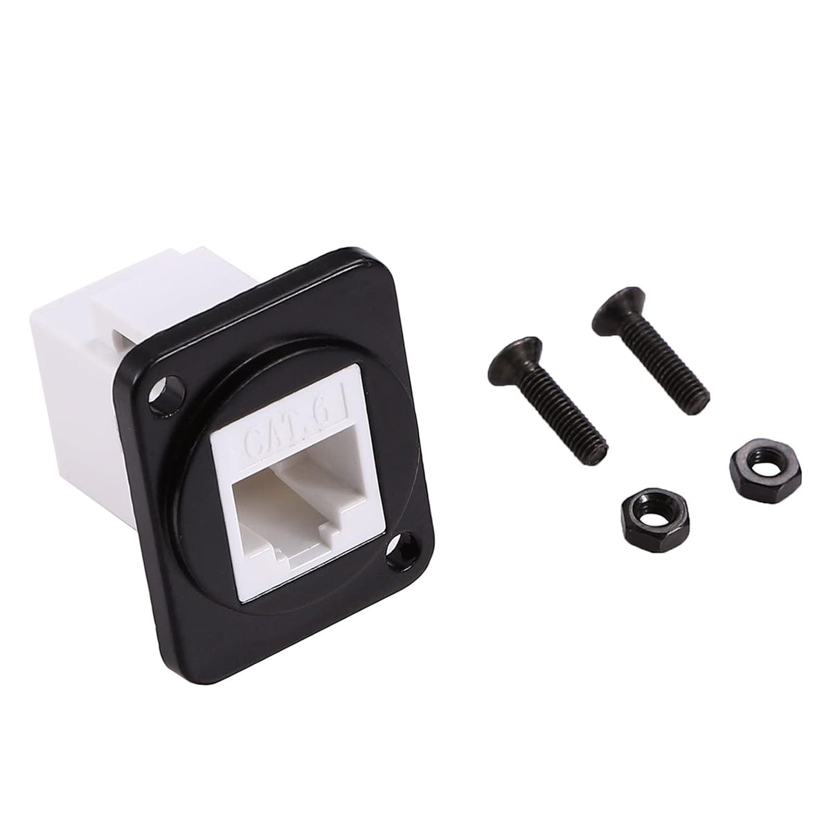 RJ45 Socket Panel Mount Connector, CAT6/CAT5E/CAT5 Female to Female LAN Adapter A652