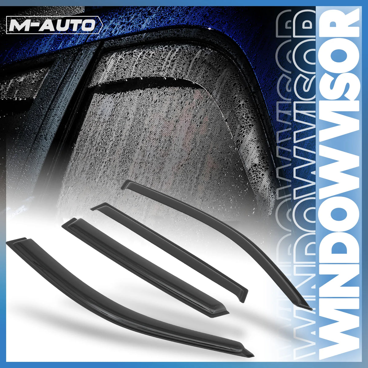 4Pcs Smoke Tape-On Window Visor Rain Deflector U46321