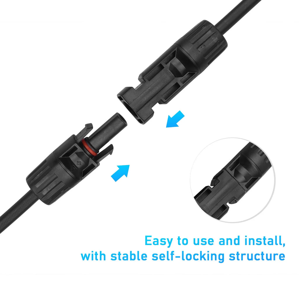 4-Way Solar Cable Connector Self-locking IP67 Waterproof 12AWG J5791