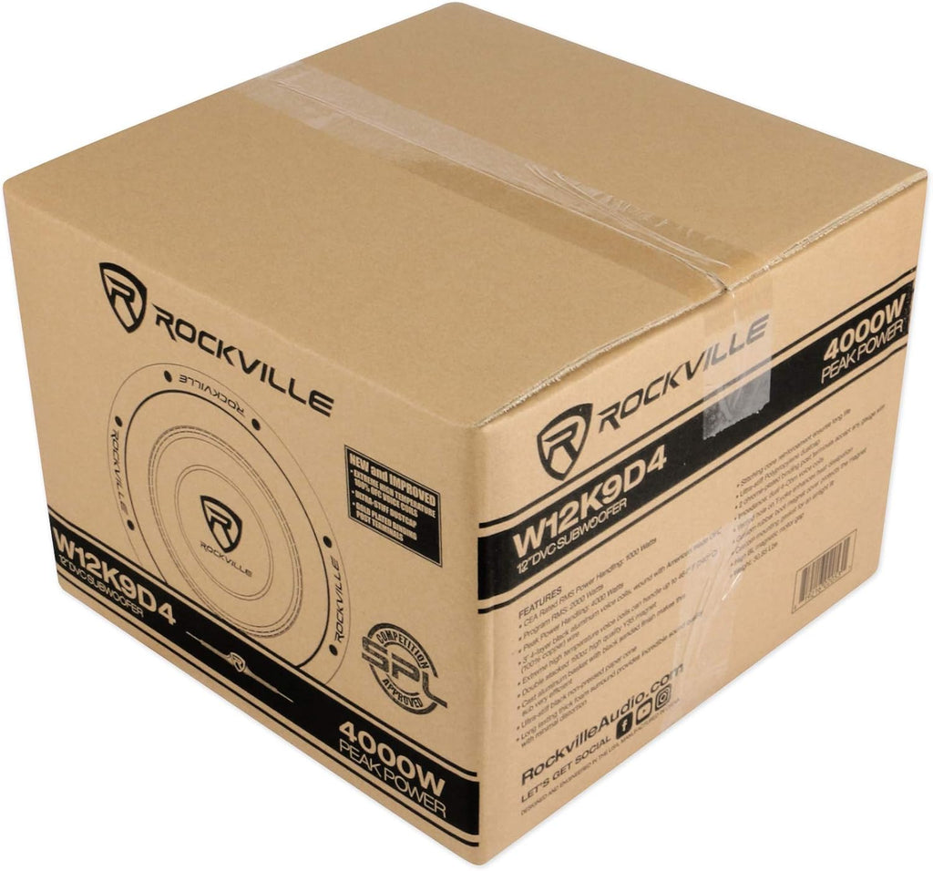 12 8000 Watt Car Subwoofers with Vented Sub Box Enclosure Y7082