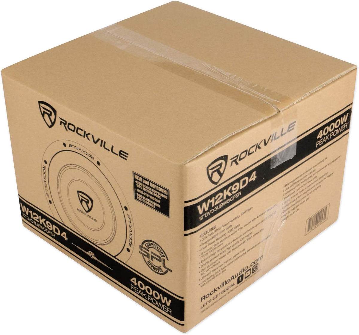 12 8000 Watt Car Subwoofers with Vented Sub Box Enclosure Y7082