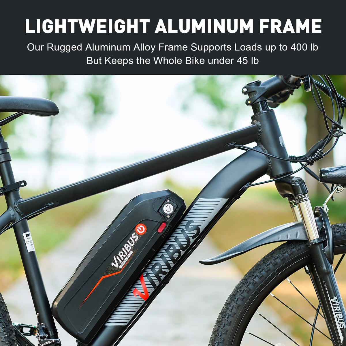 Electric Mountain Bicycle 26" 350W 48V Lithium Battery Black T205227