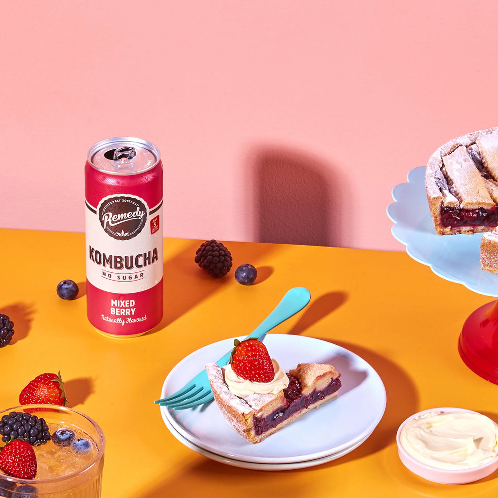 Mixed Berry Sugar Free Kombucha 12 Pk 11.2 oz Cans E330545