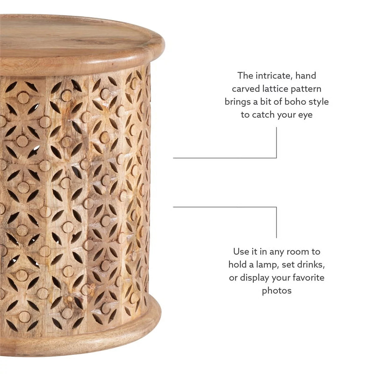Mango Wood Side Table Z33677