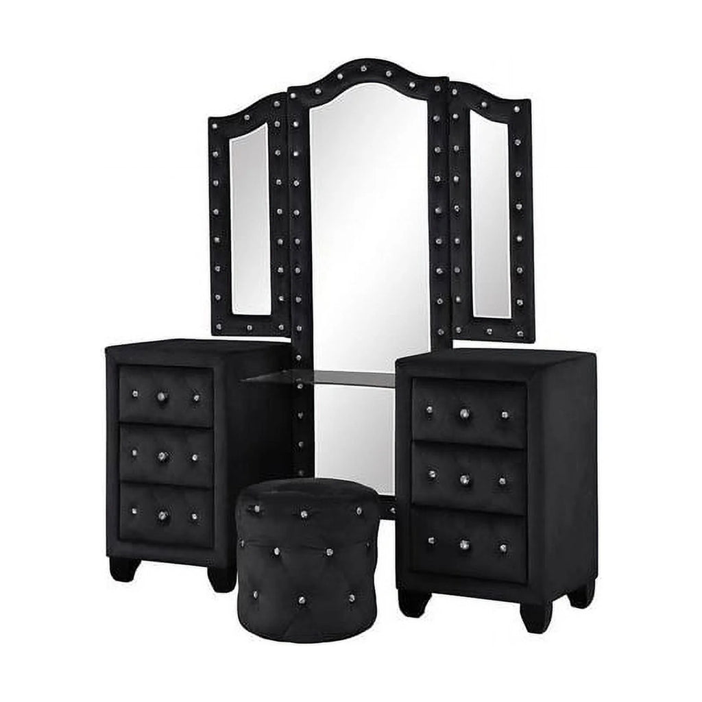 Black 5 Pc Wood Bedroom Set M40665