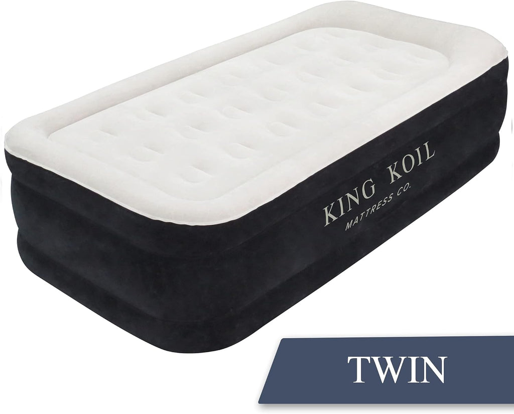 Twin Size Air Mattress with Built-in High Speed Pump J91598