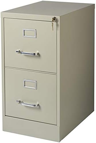 2 Drawer Black Metal Vertical File Cabinet K70160