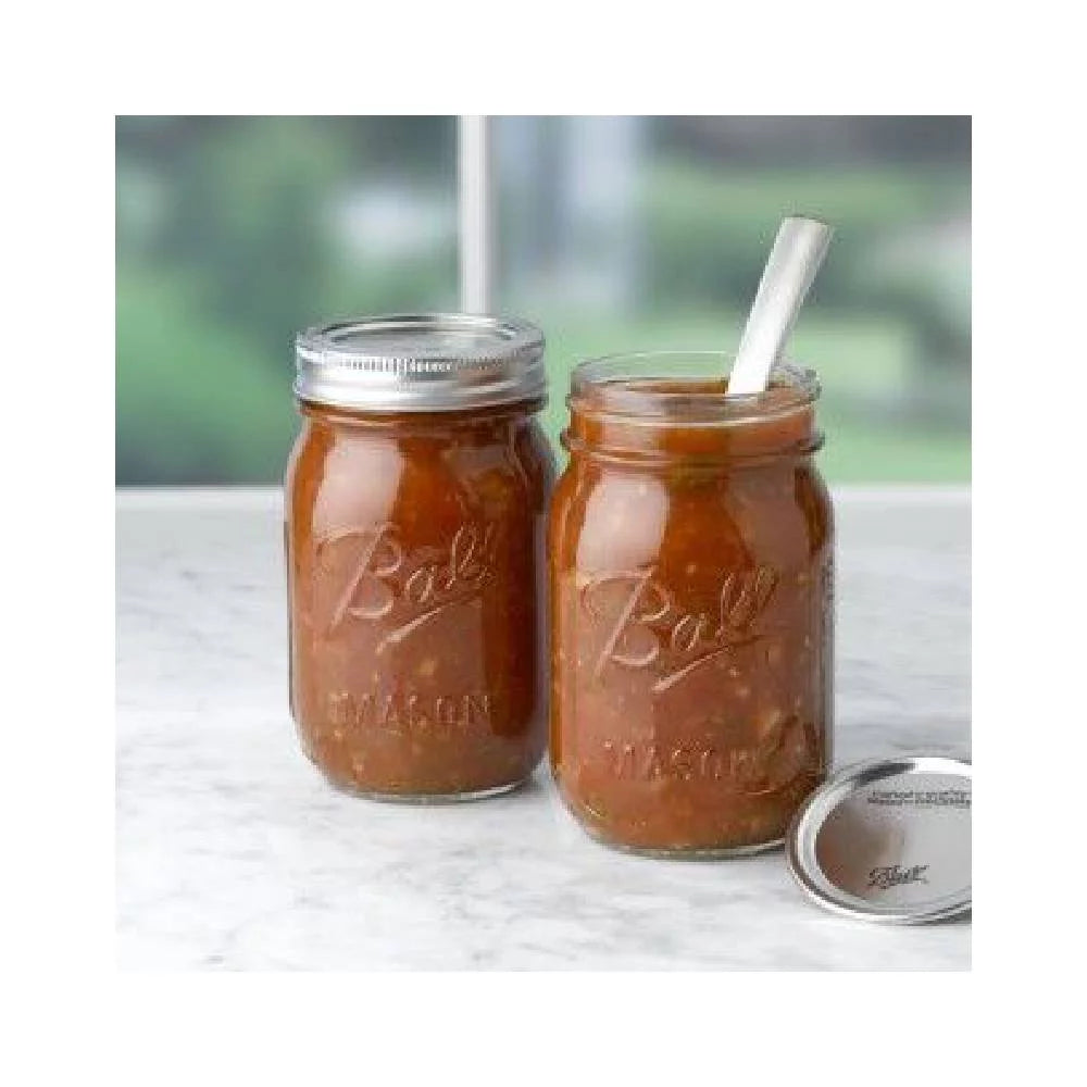 16 oz Glass Mason Jar with Lid and Band 12-Pack Z348