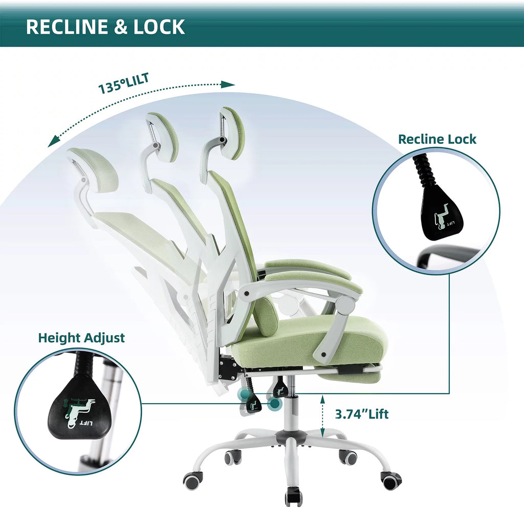 Ergonomic Mesh Office Chair with Lumbar Support E626